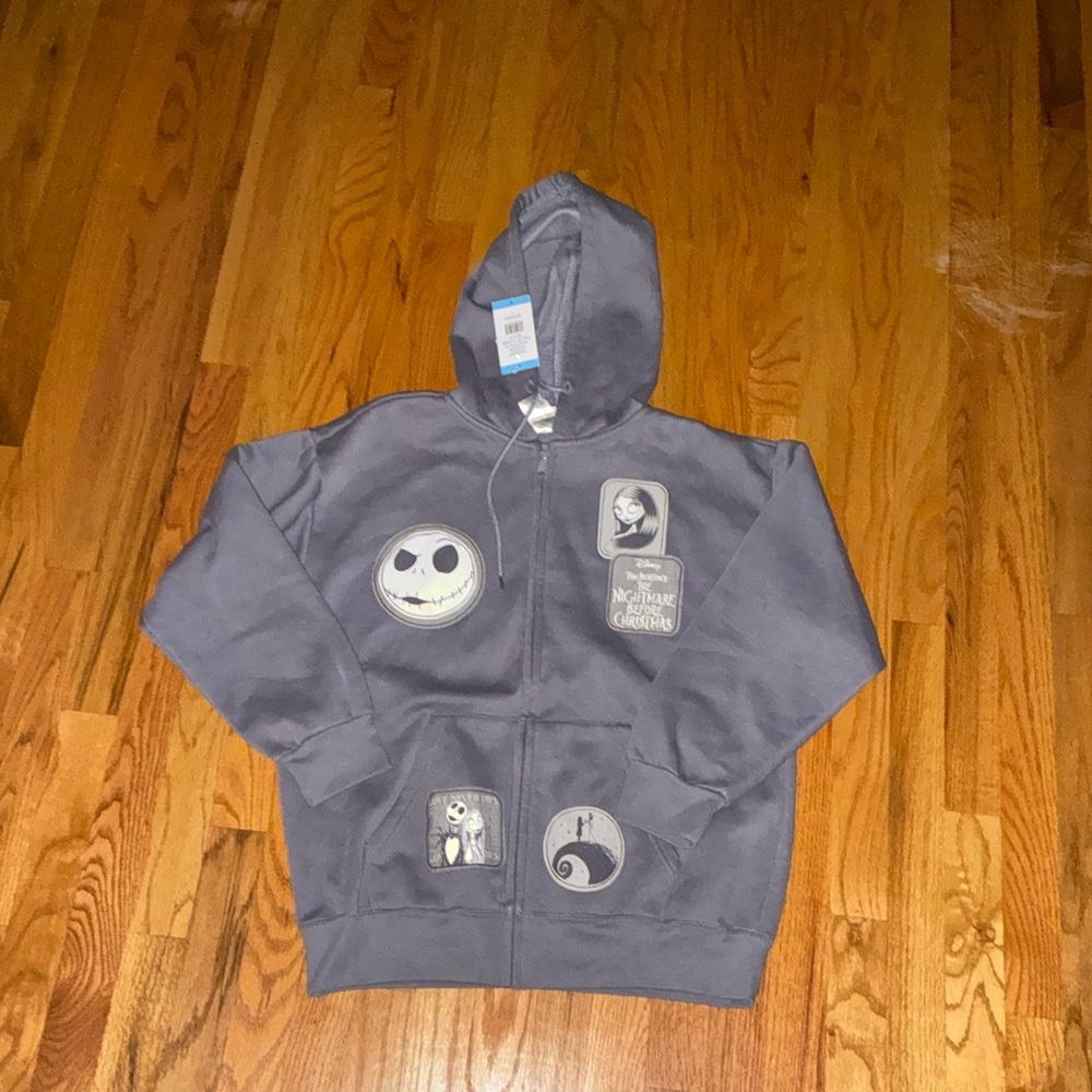 Disney Nightmare Before Christmas Women’s Zip Up Hoodie large NWT